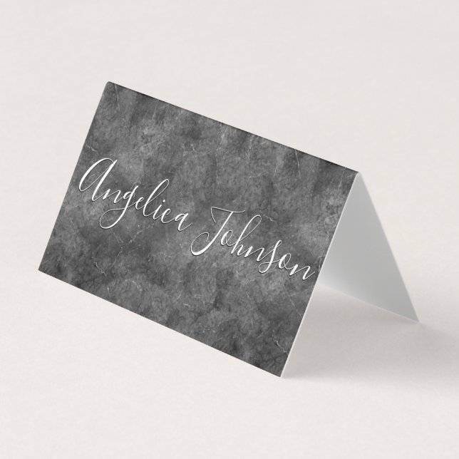 Textured Gray Business Card (Front)
