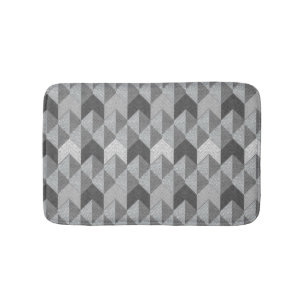 Textured gray geometric.  bath mat