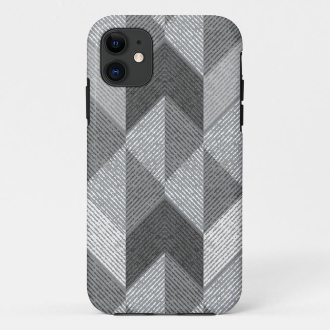 Textured gray geometric. Case-Mate iPhone case (Back)