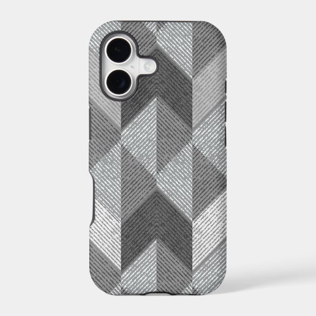 Textured gray geometric. iphone case (Back)