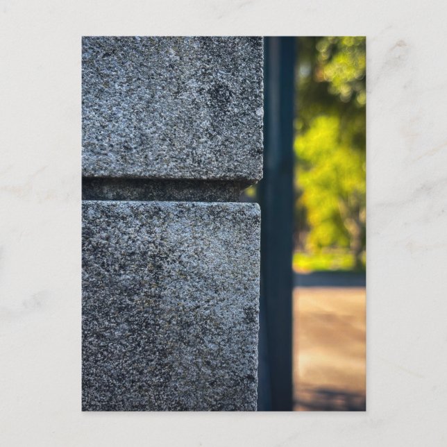 Textured Gray Stone Wall Close-Up  Postcard (Front)