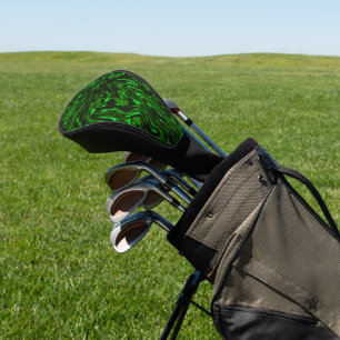 Textured green curves looking like sandy mass Golf Head Cover