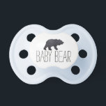 Textured Grey Bear Pacifier<br><div class="desc">Silhouette of a dark grey bear walking.</div>