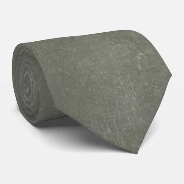Textured Grey Green Neck Tie (Rolled)