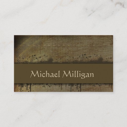 Customizable Textured Grunge Business Card