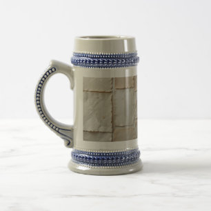 Textured Handmade Paper Flat Lay Beer Stein