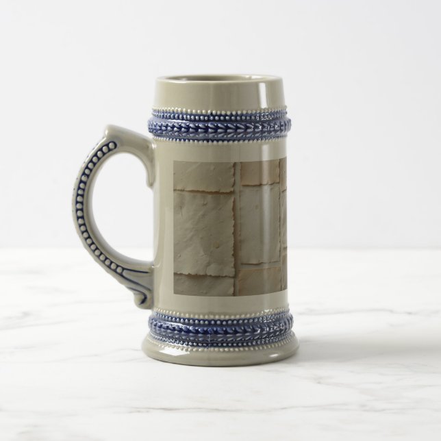 Textured Handmade Paper Flat Lay Beer Stein (Left)
