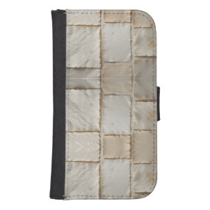 Textured Handmade Paper Flat Lay Galaxy S4 Wallet Case