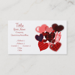 Textured Heart Collage Business Card