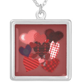 Textured Heart Collage Custom Jewelry