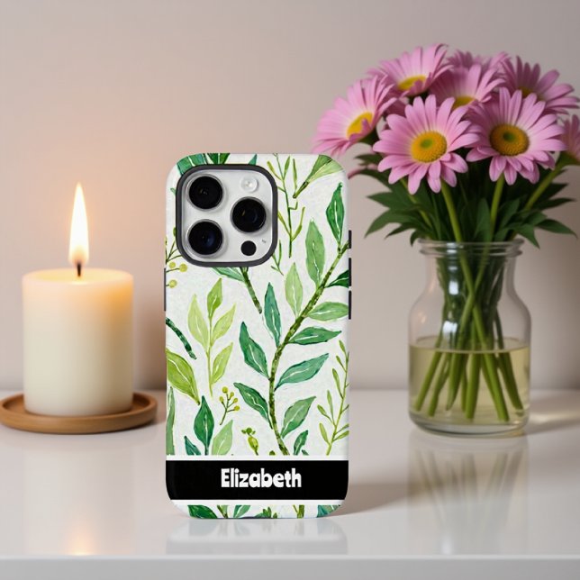 Textured Impasto Greenery Smartphone Case-Mate iPhone Case (Creator Uploaded)