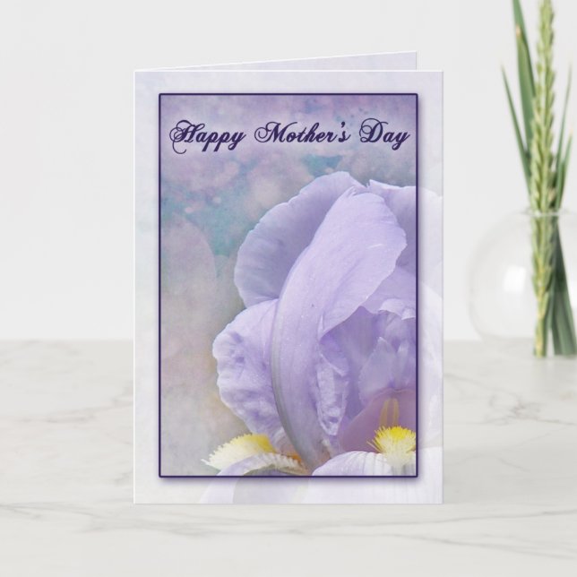 Textured Iris Mother's Day Card (Front)