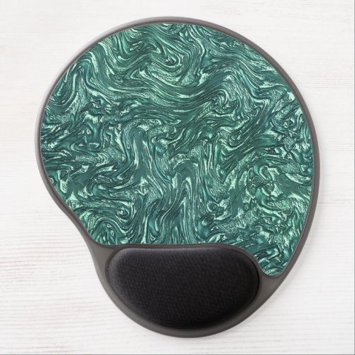 Textured jade and cyanish green shades gel mouse pad