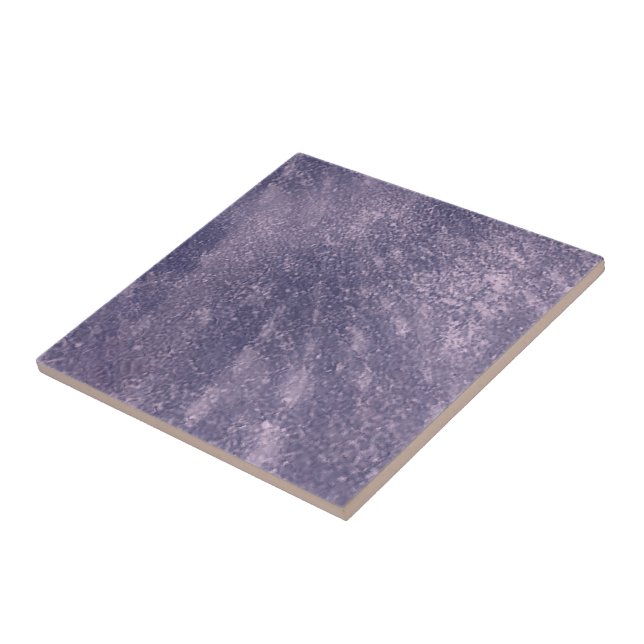 Textured Lavender Purple Ceramic Tile (Side)