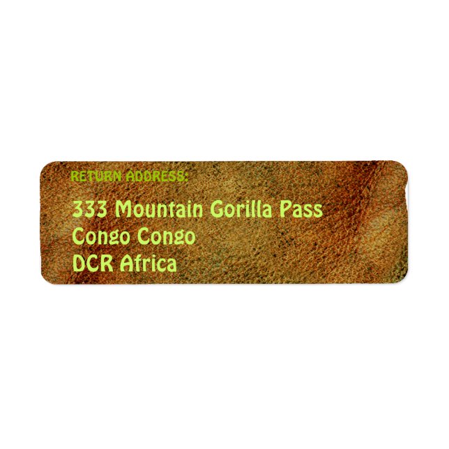 TEXTURED LEATHER BACKGROUND Return Address Labels (Front)