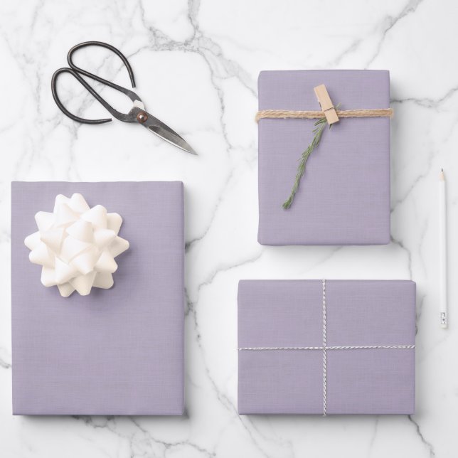 Textured Light Purple Wrapping Paper Sheets (Front)