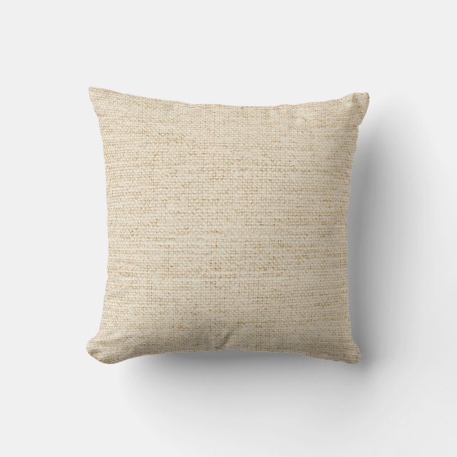 Textured Linen Throw Pillow (Front)