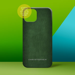 Textured Look with Green Manly Design iPhone 13 Pro Max Case