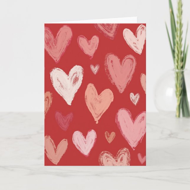 Textured Love Hearts Card (Front)