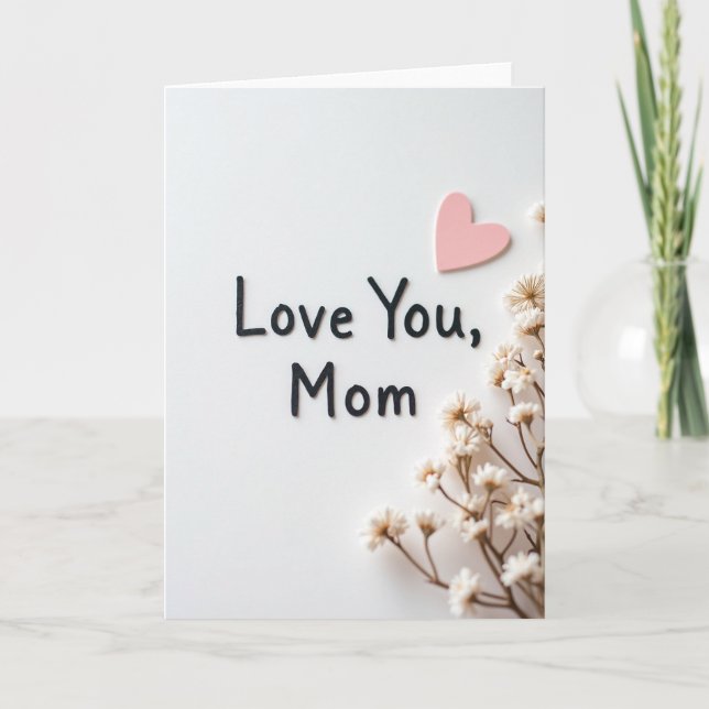 Textured Love You Mom Card (Front)