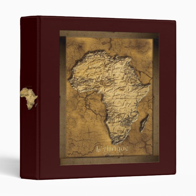Textured MAP OF AFRICA Binder (Front/Spine)