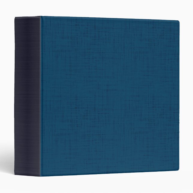 Textured Marine Dark Blue  3 Ring Binder (Front/Spine)
