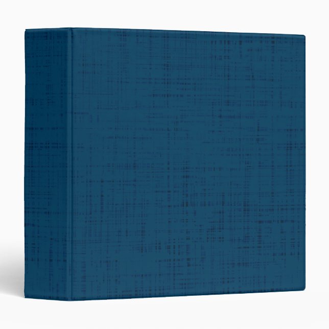 Textured Marine Dark Blue  3 Ring Binder (Front/Spine)