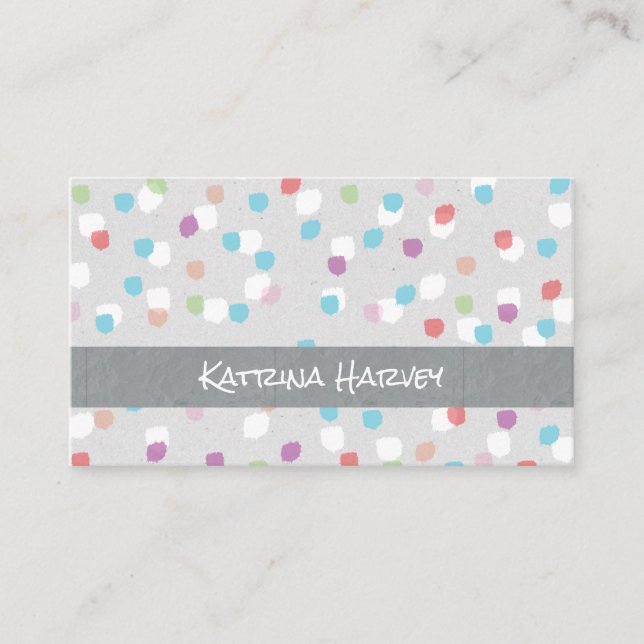 Textured Marks (fruity) Business Card (Front)