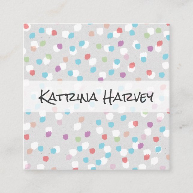 Textured Marks (fruity) Square Business Card (Front)