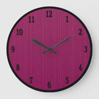 Textured Maroon Elegance Large Clock