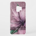 Textured Mauve Floral Name Case-Mate Samsung Galaxy S9 Case