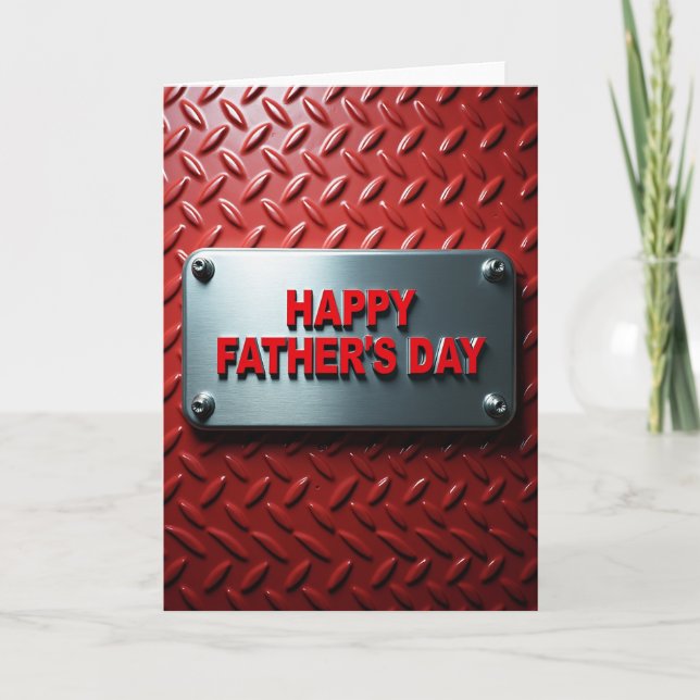Textured Metal Fathers Day Card (Front)