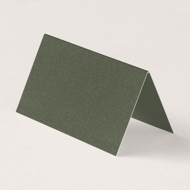 Textured Moss Folded Business Card – Customizable (Front)
