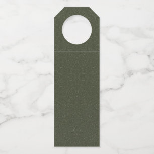 Textured Moss Green Bottle Hanger Tag – Full Noise