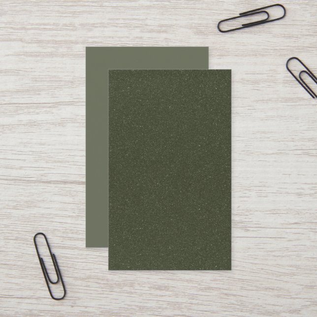 Textured Moss Green Business Card – Customizable (Front/Back In Situ)
