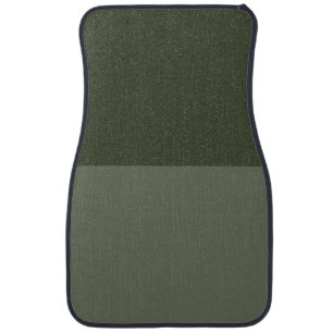 Textured Moss Green Car Mats – Customizable