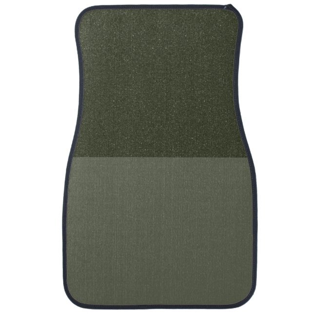 Textured Moss Green Car Mats – Customizable (Front)