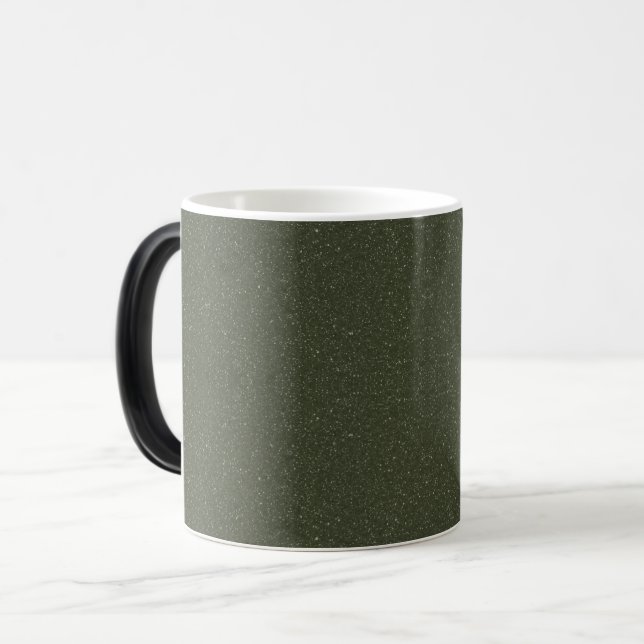 Textured Moss Green Ceramic Mug – Customizable (Front Left)