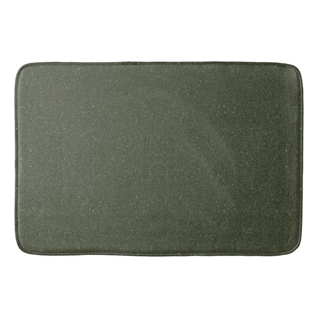 Textured Moss Green Custom Bath Mat (Front)