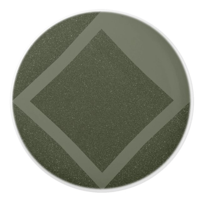 Textured Moss Green Drawer Knob – Customizable (Front)