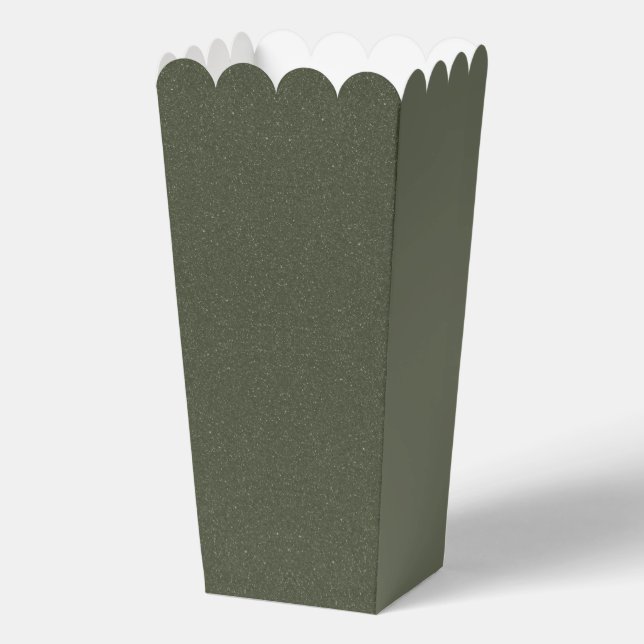 Textured Moss Green Favor Box Design – Customize (Front)