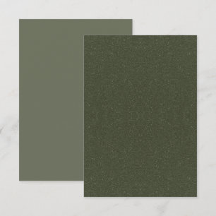 Textured Moss Green Flat Greeting Card – Customize