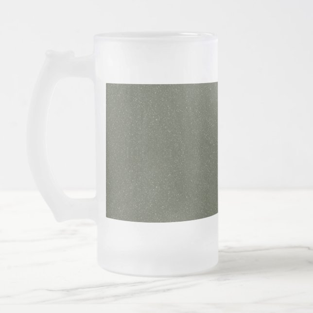 Textured Moss Green Frosted Beer Mug – Customize (Left)