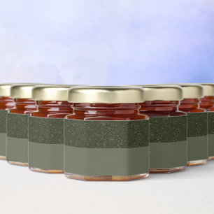 Textured Moss Green Honey Favor Label – Customize Jar Favors