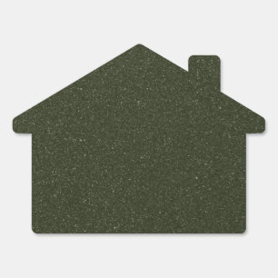 Textured Moss Green House Yard Sign – Customizable