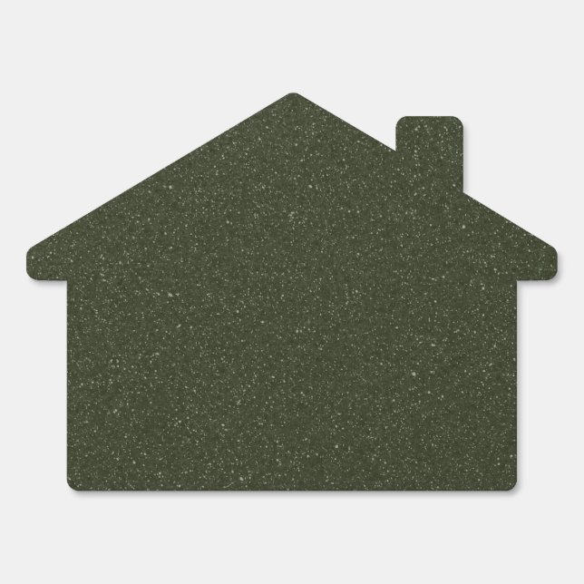 Textured Moss Green House Yard Sign – Customizable (Front)