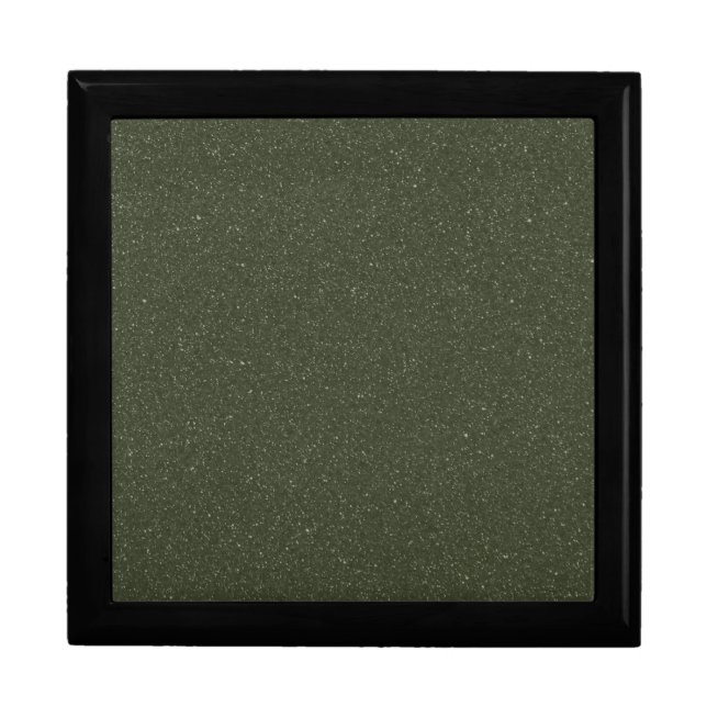 Textured Moss Green Jewelry Gift Box – Customize (Front)