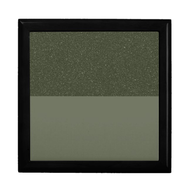 Textured Moss Green Keepsake Box – Customizable (Front)