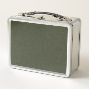 Textured Moss Green Metal Lunchbox – Customizable