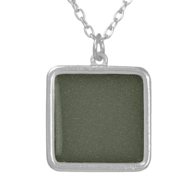 Textured Moss Green Necklace Gift – Customizable (Front)